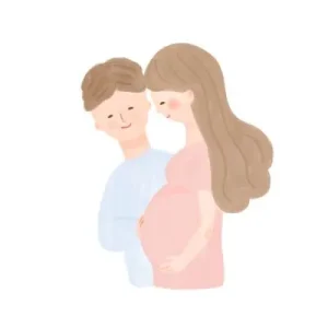 妊婦と夫の画像